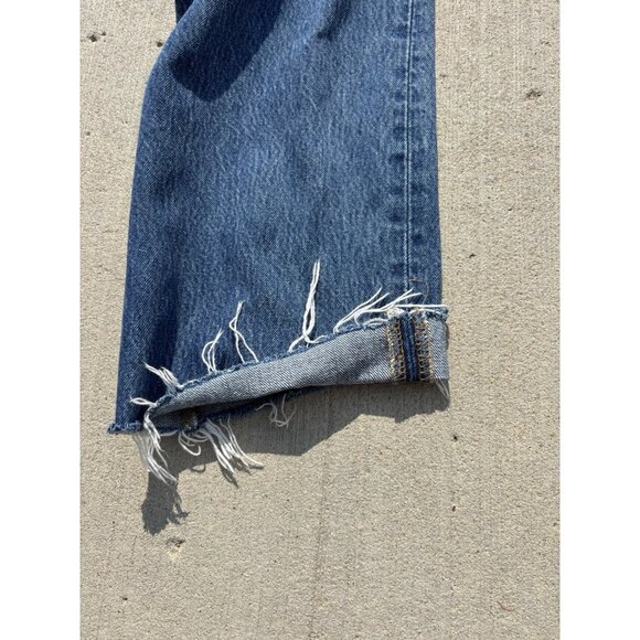 90’s Levi 501 Raw Selvedge Denim Jeans Raw Hem 31x30 - Picture 4 of 11